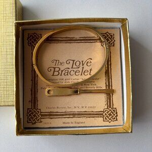 *SOLD* 1970 Charles Revson Aldo Cipullo Electroplate "Cartier Love" Bracelet 18k